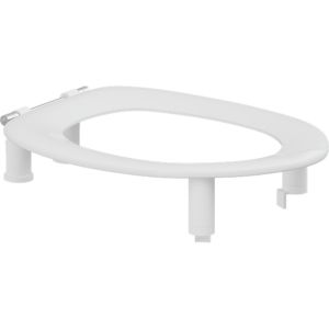 Pressalit Dania R24000 toilet seat 100mm raised without cover with splash guard white