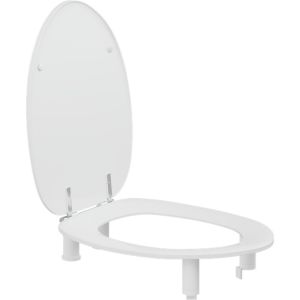 Pressalit Dania R34000 toilet seat 100mm raised with lid with splash guard white