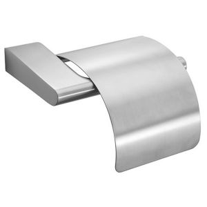 Pressalit Style PR10220 toilet roll holder with flap brushed steel
