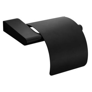 Pressalit Style PR40220 toilet roll holder with flap matte black