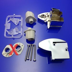 Provex Elegance 1230SA05F scharnierset chroom (oude Elegance, zonder liftsysteem)