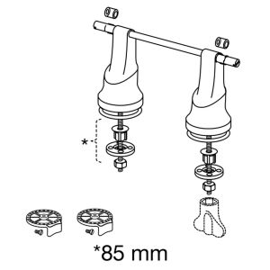 Pressalit Ergosit R20000 toilet seat 50mm raised with lid white