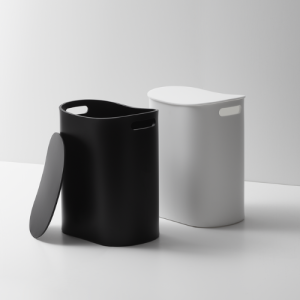 Decor Walther 0615250 ALL IN laundry basket and stool 48.5x39x27.5cm matte white acrylic