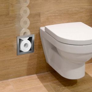 Looox Closed CL1 spare roll holder for 6 rolls recessed stainless steel