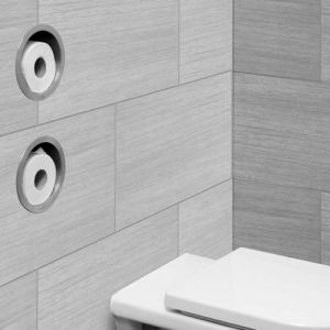 Looox Closed CL3 spare roll holder for 1 roll recessed stainless steel