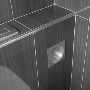 Looox Closed CL2 spare roll holder for 1 roll recessed stainless steel