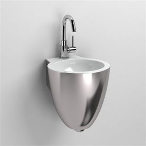 Clou Flush 6 CL0314060 Keramik Handwaschbecken 27cm weiß/platin