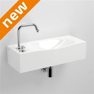 Clou Hängematte Plus CL0308270 Mineralmarmor Handwaschbecken 65cm weiß
