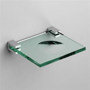 Clou Quadria CL090110129 soap dish clear glass/ chrome