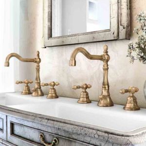 Fima Carlo Frattini Epoque F5051OR 3-hole basin faucet 2 handle gold