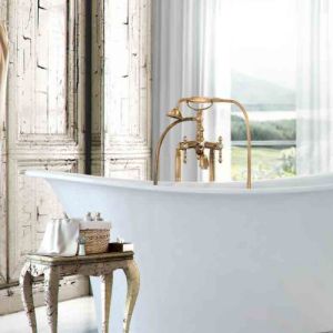 Fima Carlo Frattini Epoque F50544OR freestanding bath faucet 2 handle with garnish gold