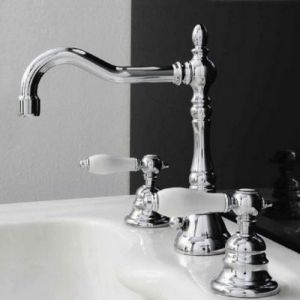 Fima Carlo Frattini Herend F5401CR 3-hole basin faucet 2-handle chrome