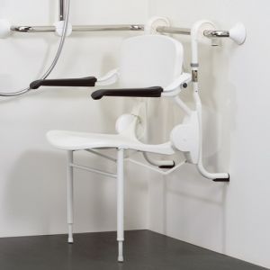 Handicare (Linido) LI2216002411 Einhängegestell (höhenverstellbar) für Duschsitz Edelstahl anthrazit beschichtet