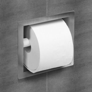 Looox Geschlossen CL4 Toilettenpapierhalter Unterputz-Edelstahl