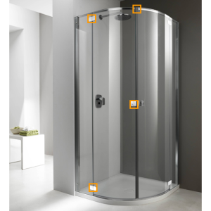 Provex 1311SA00F Entwässerungsstreifen 120cm, 10mm hoch, transparent, für Glasdicke 8mm