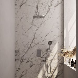 Brauer Carving 5-CE-130 thermostatic concealed rain shower 3-way diverter SET 34 chrome