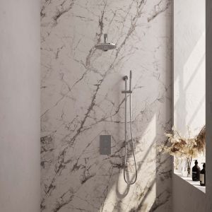 BrauerCarving 5-CE-133 thermostatic concealed rain shower 3-way diverter SET 37 chrome