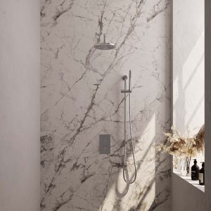 Brauer Carving 5-CE-135 thermostatic concealed rain shower 3-way diverter SET 39 chrome