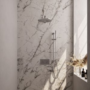 Brauer Carving 5-CE-197 thermostatic concealed rain shower with push buttons SET 62 chrome