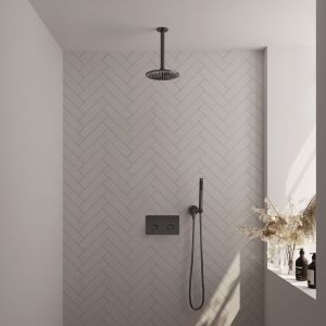 Brauer Carving 5-GM-188 thermostatic concealed rain shower with push buttons SET 53 gunmetal brushed PVD