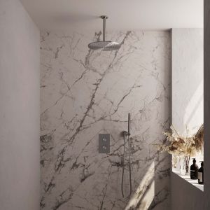 Brauer Carving 5-NG-126 thermostatic concealed rain shower 3-way diverter SET 30 stainless steel brushed PVD