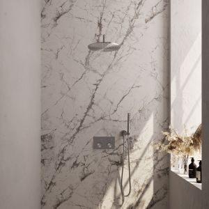 Brauer Carving 5-NG-187 thermostatic concealed rain shower with push buttons SET 52 stainless steel brushed PVD