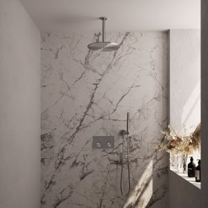 Brauer Carving 5-NG-189 thermostatic concealed rain shower with push buttons SET 54 stainless steel brushed PVD