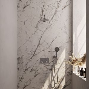 Brauer Carving 5-NG-190 thermostatic concealed rain shower with push buttons SET 55 stainless steel brushed PVD