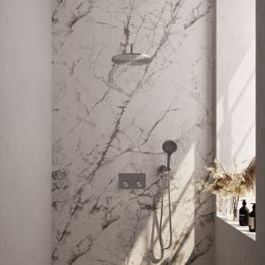 Brauer Carving 5-NG-193 thermostatic concealed rain shower with push buttons SET 58 stainless steel brushed PVD