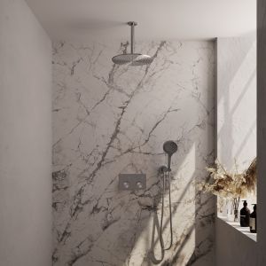 Brauer Carving 5-NG-195 thermostatic concealed rain shower with push buttons SET 60 stainless steel brushed PVD