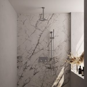 Brauer Carving 5-NG-200 thermostatic concealed rain shower with push buttons SET 65 stainless steel brushed PVD