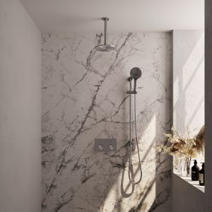 Brauer Carving 5-NG-206 thermostatic concealed rain shower with push buttons SET 71 stainless steel brushed PVD