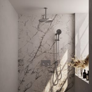 Brauer Carving 5-NG-207 thermostatic concealed rain shower with push buttons SET 72 stainless steel brushed PVD