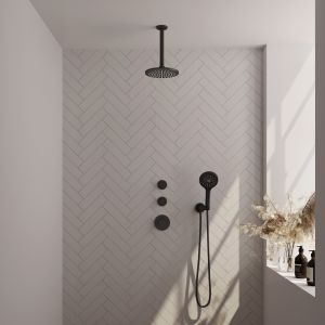 Brauer Carving 5-S-107 thermostatic concealed rain shower SET 11 matte black