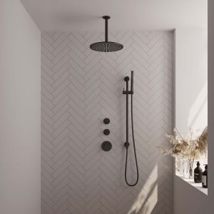 Brauer Carving 5-S-114 thermostatic concealed rain shower SET 18 matte black