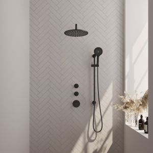 Brauer Carving 5-S-118 thermostatic concealed rain shower SET 22 matte black