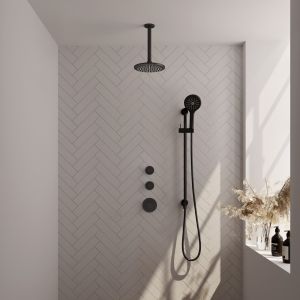Brauer Carving 5-S-119 thermostatic concealed rain shower SET 23 matte black