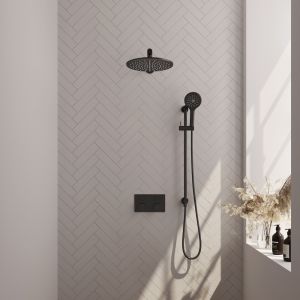 Brauer Carving 5-S-203 thermostatic concealed rain shower with push buttons SET 68 matt black