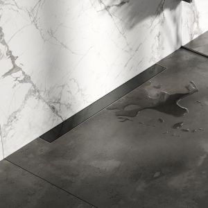 Brauer DR-MRFW70GM Duschrinn mit Multifunktions Abdeckung und Flansch für Wandmontage 7 x 70cm Rotguss gebürstet PVD