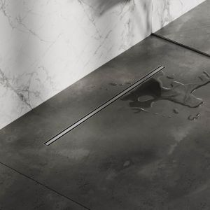 Brauer DR-XS90NG douchegoot XS met flens en draaibare sifon 3 x 90cm RVS geborsteld