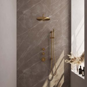 Brauer Edition 5-GG-079 thermostatic concealed rain shower SET 16 gold brushed PVD