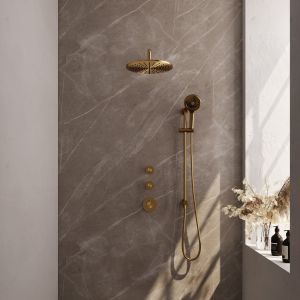 Brauer Edition 5-GG-081 thermostatic concealed rain shower SET 22 gold brushed PVD