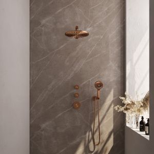 Brauer Edition 5-GK-030 thermostatic concealed rain shower SET 08 copper brushed PVD