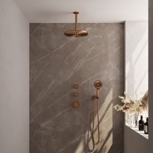 Brauer Edition 5-GK-031 thermostatic concealed rain shower SET 12 copper brushed PVD