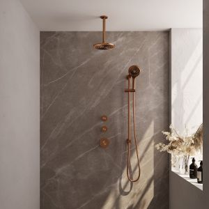 Brauer Edition 5-GK-037 thermostatic concealed rain shower SET 23 copper brushed PVD