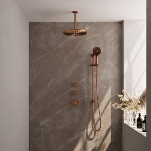 Brauer Edition 5-GK-039 thermostatic concealed rain shower SET 24 copper brushed PVD