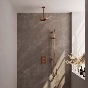 Brauer Edition 5-GK-066 thermostatic concealed rain shower 3-way diverter SET 41 copper brushed PVD