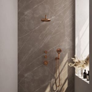 Brauer Edition 5-GK-076 thermostatic concealed rain shower SET 09 copper brushed PVD