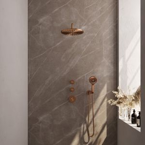 Brauer Edition 5-GK-077 thermostatic concealed rain shower SET 10 copper brushed PVD