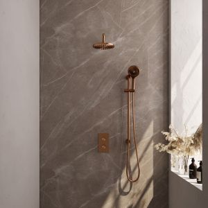 Brauer Edition 5-GK-080 thermostatic concealed rain shower SET 21 copper brushed PVD